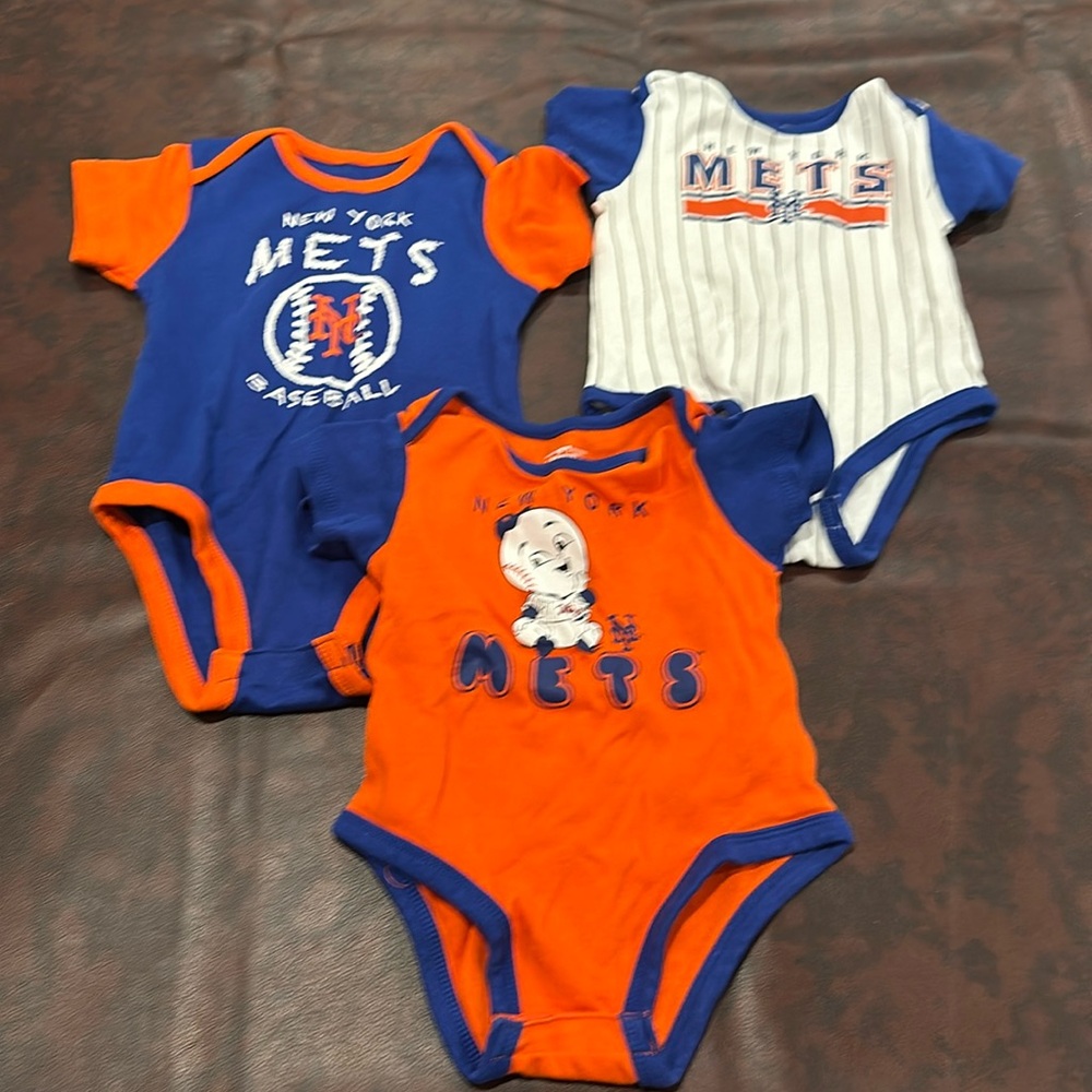 NY Mets infant onesies (18 mo) 3 pc